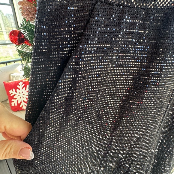 Express Black Sparkly Jumpsuit - Picture 4 of 6